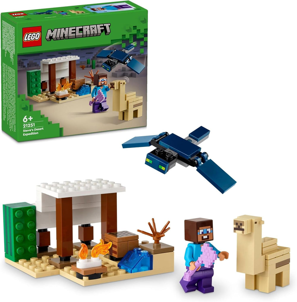 LEGO Minecraft Steve's Desert Expedition, ensemble de jeu vidéo pour garçons et filles, Steve Biome, maison, figurines et jouet chameau, cadeau de joueur pour 6 ans 21251 Ensembles de construction Besuche den LEGO-Store Default Title