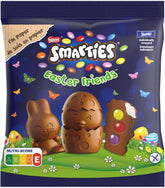 NESTLÉ SMARTIES Easter Friends, figurines sur le thème de Pâques, en chocolat au lait fin fourré crémeux et mini lentilles colorées au chocolat SMARTIES, 1 paquet (1 x 65g)
