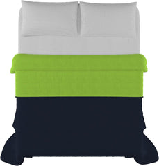 Couette élégante pour lit double 260 X 270 Cm bleu foncé/vert pomme Lits et couettes Besuche den Italian Bed Linen-Store