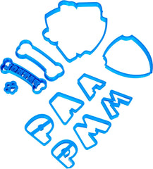 Coupe-fondant Paw Patrol, plastique, bleu, 8x7x1,5 cm