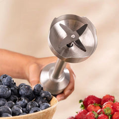 Cecotec Stabmixer Power Retrogreen 1200MAX Cream&Crush, Maximalleistung 1200 W, Technologie Crossblades, 2 vitesses, Zubehörset Spülmaschinenfest, Spritzschutzhaube Kitchen Naty Shop