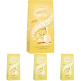 Boules de cheesecake au chocolat Lindt LINDOR | Sachet de 137g | Chocolat au lait fourré au cheesecake fondant | Cadeau de chocolat | Cadeau de chocolat | LINDOR 75 ans (Pack de 4)