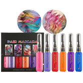 Vopsea de păr instant, 6 culori Mascara de păr temporară pentru fete și femei, cretă de păr lavabilă, vopsea de păr Rainbow Hair Mascara pentru carnaval, Halloween, Cosplay, petrecere, zi de naștere (A) Vopsea pentru par Naty Shop A 90 Ml (1 pachet)