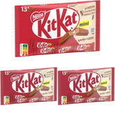 Batoane mini de ciocolată Nestlé, batoane crocante cu ciocolată cu lapte și napolitană crocantă, pachet de 3 (1 x 217g)