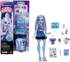 Monster High Self-Scare Secrets Abbey Bominable - Ensemble poupée et accessoires avec 13 surprises réalistes comme le henné, les dessins et le crochet JHK44