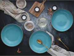 Creatable, 21683, Série Nature Collection Water, Ensemble de cuisson 4 pièces pour 4 personnes, Poke Bowl au Steinzeug, spülmaschinen- und mikrowellengeeignet, Produit de qualité