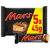 Tablettes de chocolat Mars, caramel, chocolat, 1 paquet de 5 barres (1 x 225 g)