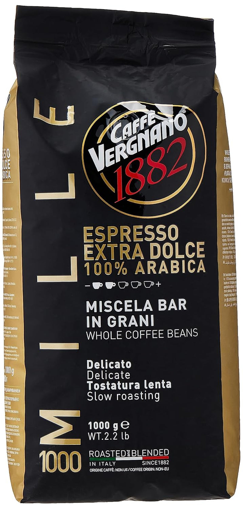 Café expresso Caffè Vergnano EXTRA DOUX en grains 1000 (1kg)