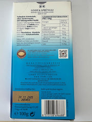 Chocolat au lait Lindt sans sucre ajouté | Barre 100g | Le meilleur et sans gluten | Cadeau chocolat