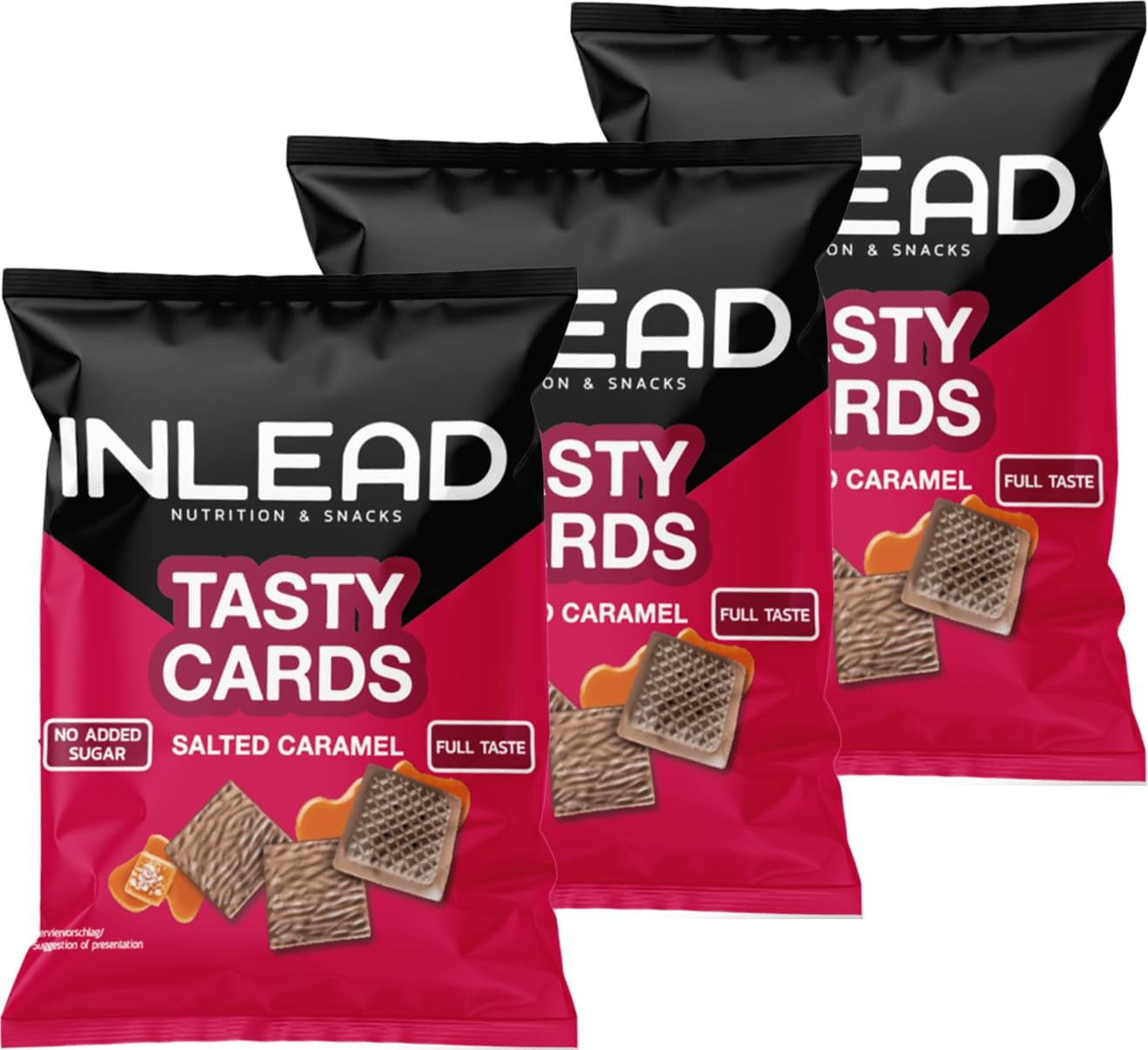 - Tasty Cards - Fursecuri cu ciocolată fără zahăr și umplutură cremoasă | Răsfăț conștient pentru plicuri | Gustare cu conținut scăzut de calorii - 3 x 52g (Fursecuri cu cremă)