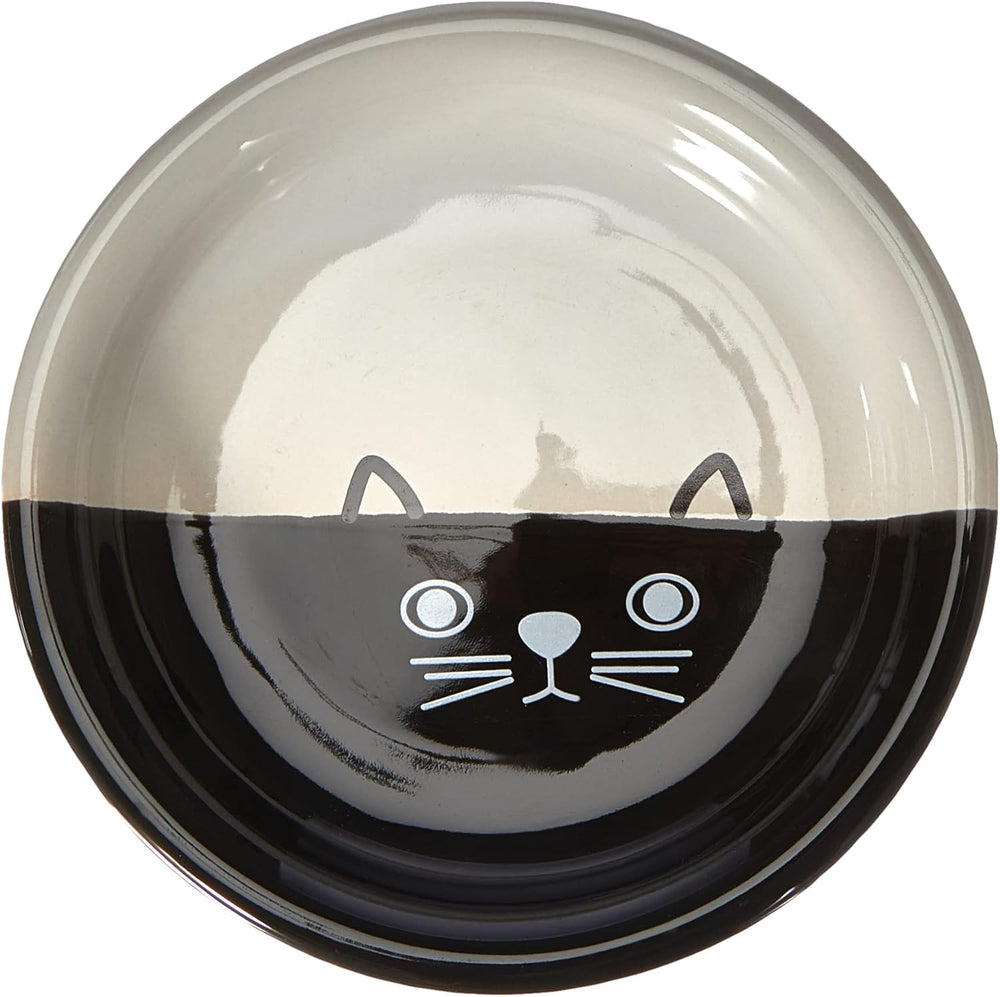 Katzen Keramik Milchschale FACE, Ø14 x 2 cm, 1 pièce