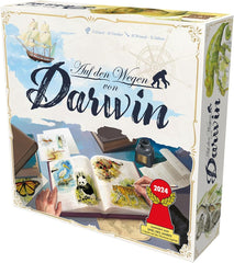 Désolé, nous sommes français, Darwin's Paths, jeu familial, nominé pour le jeu de l'année 2024, 2 à 5 joueurs, 8 ans et plus, 30 minutes, allemand
