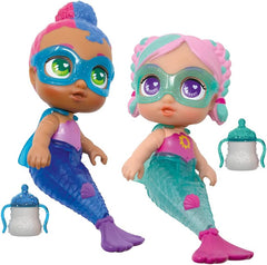 Super niedliche Mini-Sirenen Kala et Gabi 12 cm haute avec des lumières douces, pour jouer dans et aucher des eaux (64320046)