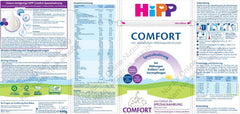 Formula specială HiPP Comfort (4 x 600 g), de la naștere, cu conținut redus de lactoză, pentru gestionarea dietetică a colicilor, balonării și constipației