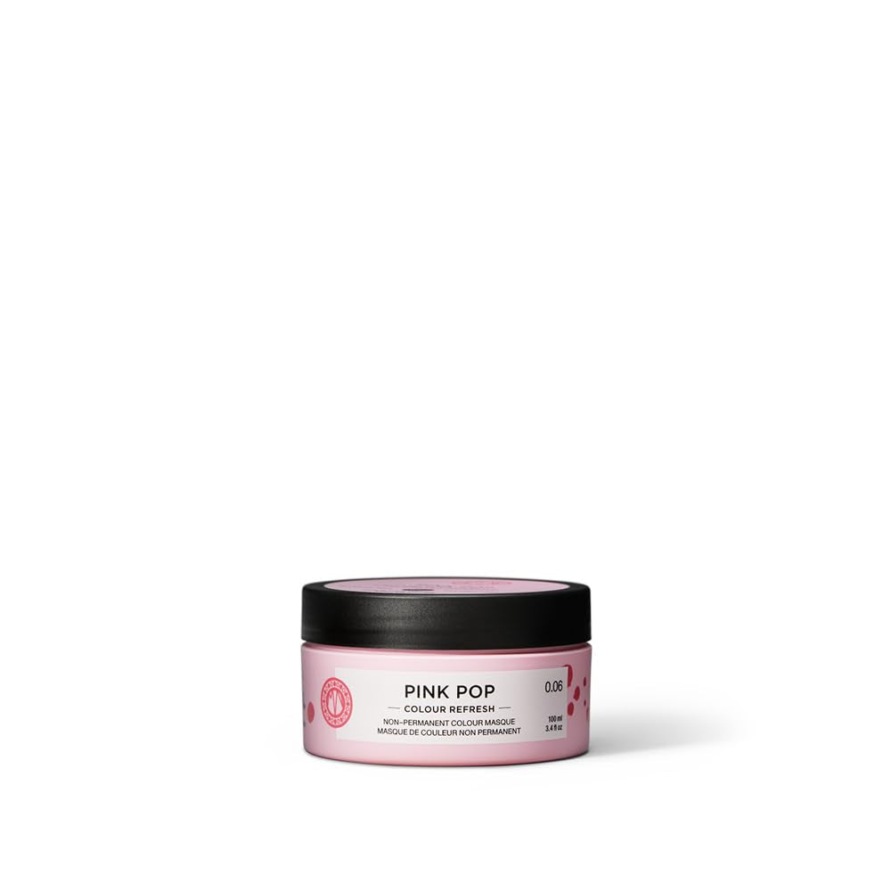 Maria Nila Color Refresh 300 ml - O bombă de culoare hrănitoare care conține pigmenți coloranți temporari ce reîmprospătează rapid culoarea părului. 100% Vegan. Fără sulfați și fără parabeni. Vopsea pentru par Naty Shop Roz Pop