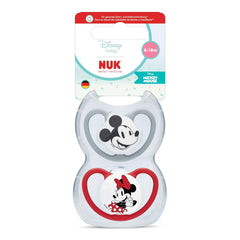 Sucettes NUK Perfect Match Air pour bébés | 6-18 mois | Sucettes orthodontiques qui favorisent la circulation de l'air et préviennent les éruptions cutanées causées par la salive | 95 % d'acceptation par les bébés** | Disney Minnie Souris | Paquet de 2
