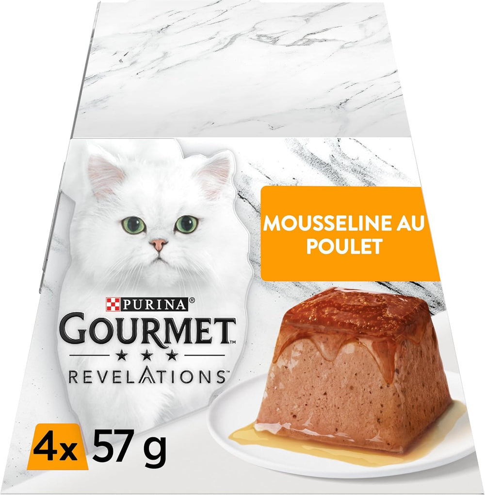 Moules Révélations au Poulet et Sauce | Repas pour chats trop grands | 4x57g