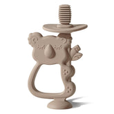 Moonkie Jouet de dentition en silicone sans BPA, brosse à dents pour bébé avec ventouse et rotation à 360°, idéale pour les bébés de 6 à 12 mois