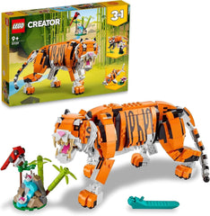 LEGO 31129 Creator Majestic Tigre, Panda ou Poisson Ensemble de figurines d'animaux 3 en 1 Jouet pour enfants garçons et filles Jouets de construction d'animaux Besuche den LEGO-Store Single