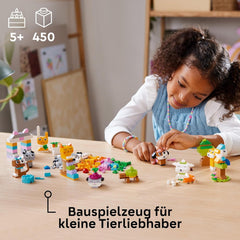 LEGO Classic Creative Animals, boîte avec des briques colorées, construisez des figurines d'animaux en briques comme un chien, un chat, un lapin, un hamster et un oiseau, jouet de construction pour garçons et filles à partir de 5 ans 11034 Jeux de construction Besuche den LEGO-Store