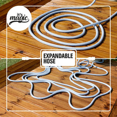 Magic Blue Tuyau d'arrosage extensible résistant aux nœuds et à la torsion de 10 mètres avec sac et buse de pulvérisation