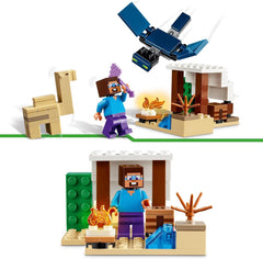 LEGO Minecraft Steve's Desert Expedition, jeu vidéo pour garçons et filles, biome avec Steve, maison, figurines et jouet Camel, cadeau de joueur pour les enfants à partir de 6 ans 21251 Jeux de construction Besuche den LEGO-Store