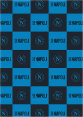 SSC Napoli, couverture douce avec logo, couverture chaude pour canapé et lit, taille 150 X 210 cm, toucher doux, bleu clair, produit officiel Hermet Beds and Blankets Bleu clair 150X210