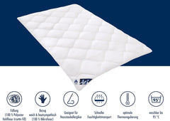 Couette d'été Edition Irisette - Fabriquée en Allemagne - Couette d'été légère avec housse en microfibre douce, 155 X 220 cm, certifiée Öko-Tex Couettes et couettes Naty Shop