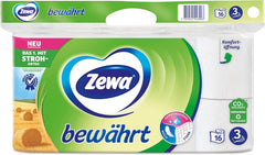 Zewa Proven - 48 rouleaux - Le premier papier toilette contenant de la paille - 3 couches