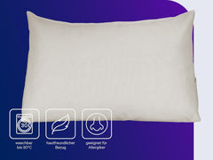 Traumnacht Cosy Back Oreiller de lecture 70 x 40 cm beige Housse amovible et lavable en 100 % polyester Poche latérale pratique Certifié Oeko-Tex Produit selon les normes de qualité allemandes