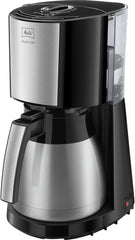 Melitta Enjoy Top Therm - Machine à expresso avec filtre et carafe thermique en acier inoxydable, pour jusqu'à 10 tasses de café, noir/acier inoxydable