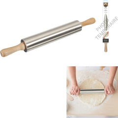 ROULEAU EN ACIER INOXYDABLE. H.42 P.5 CM