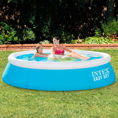 Piscine Easy Set - Piscine hors sol - Pour enfant, 183cm x 183cm x 51cm et Bâche Easy Set - Bâche de piscine - Ø 244 cm - Pour piscines Easy Set