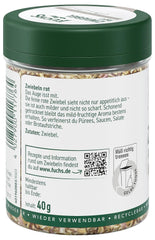 Fuchs Gewürze - Zwiebel rot geschnitten - Gewürz für Pürees, Salad oder Brotaufstriche - ingrédients naturels - 40 g en wiederverwendbarer, recyclebarer Dose