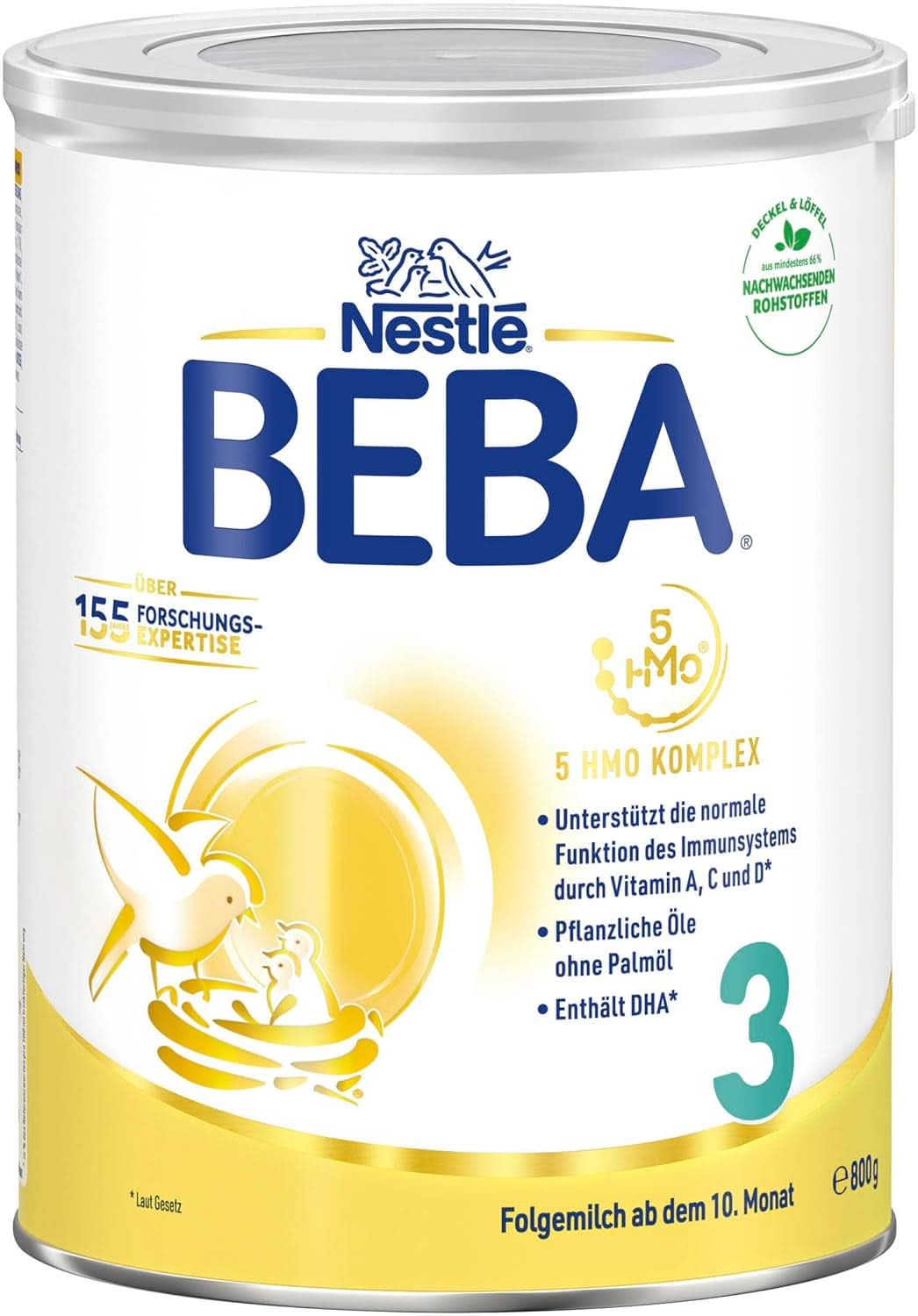 Nestlé BEBA 3 lapte praf de continuare, formulă de continuare de la 10 luni, pachet de 3 (3 X 800G) Mama si Copilul Naty Shop