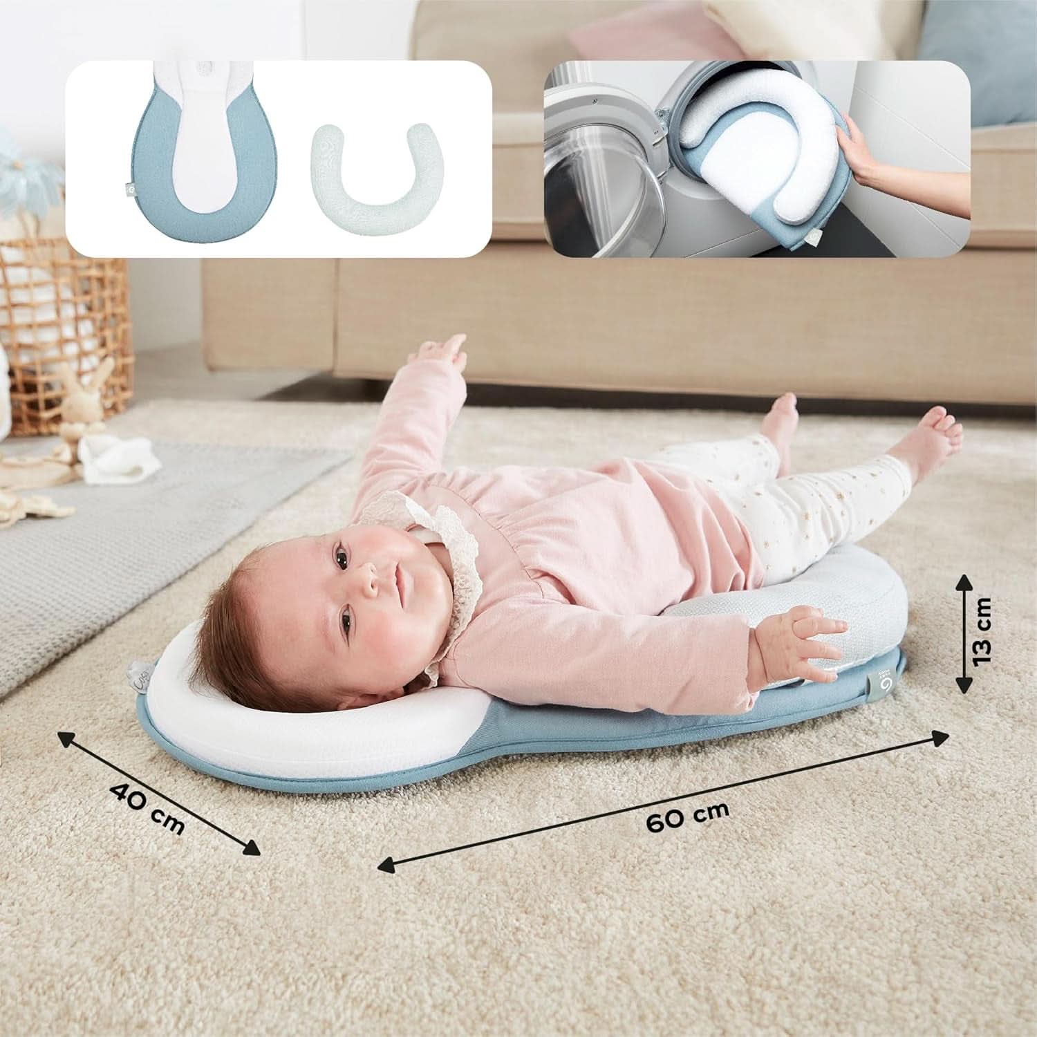 Babymoov Cosydream Mosaic perna de pozitionare pentru bebelusi pentru ameliorarea colicilor si prevenirea plagiocefaliei, 0-3 luni Accesorii Hrana si Alaptare Bebe Naty Shop