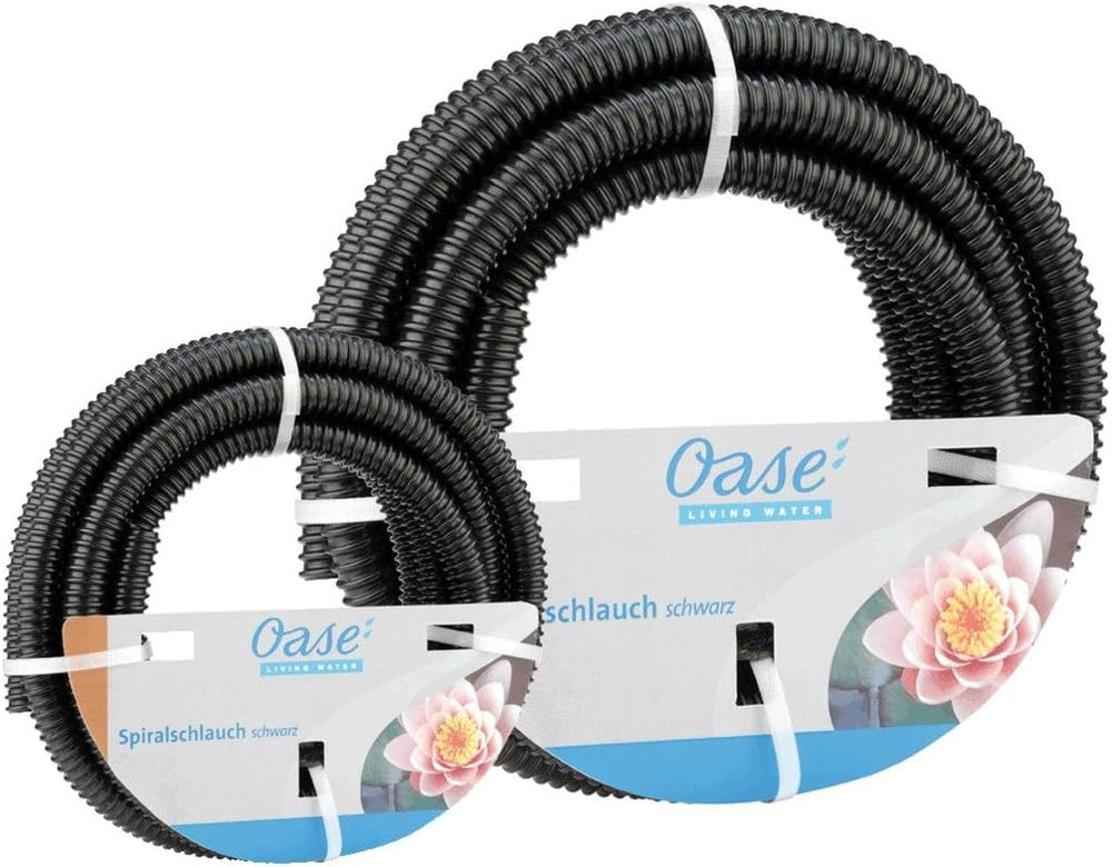 Furtun spiralat Oase, negru, 1 1/2", 10 m - secțiune furtun din material PVC, Ø 38 cm, potrivit pentru 1 bar