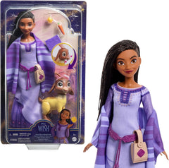 Disney WISH - Asha von Rosas Abenteuerpack Puppe mit ausziehbarem Kleid, Schuhen, Zubehör, langen geflochtenen Haaren für endlosen Stylingspaß, für Kinder ab 3 Jahren, HPX25