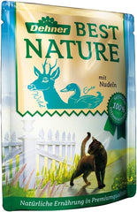 Dehner Best Nature Katzenfutter Multipack, Nassfutter, pour ausgewachsene Katzen, je 2 x Kalb / Wild / Huhn / Kaninchen, 8 x 85 g Sachet (680 g)