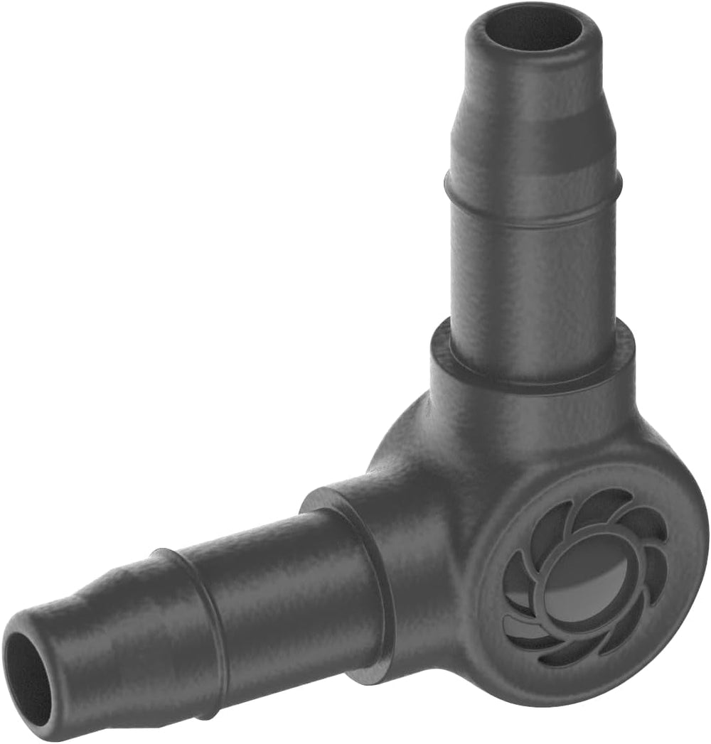 Pièce en L pour Gardena Micro-Drip 4,6 mm (3/16") : pour changer le sens de distribution et les conduites d'égouttement de 90 degrés, installation sans pli, technologie de connexion simple et flexible (13212-20)