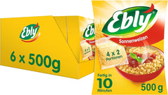 ® Blé séché au soleil, en sachet, bouilli, 10 minutes, 6 x 500g