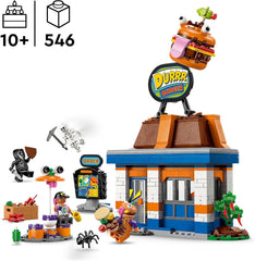 LEGO Fortnite Durrr Burger Restaurant - Jeu de jeu avec Strandbomber, Beefboss, Schmierfink et EIN Skelett Minifiguren - Ensemble de jeu de jeu pour jeunes et filles à partir de 10 ans - 77076