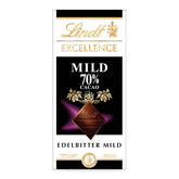 Chocolat Lindt | EXCELLENCE Stick Doux 70% | 100g | Chocolat noir doux au goût intense de cacao | Barre de chocolat végétalienne