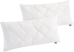 Traumnacht Oreiller en bambou avec fibres de bambou, hypoallergénique, antibactérien Ensemble d'oreillers avec fermeture éclair, composé de 2 oreillers 40X80Cm, certifié Oeko-Tex, développé en Allemagne Oreillers standard Naty Shop Oreiller 40 X 80 Cm