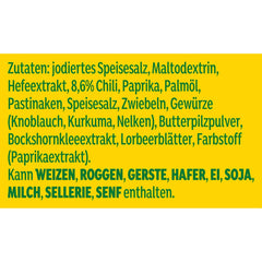 Knorr Würzmischung Chili Aromatisé pour des plats rapides pour assaisonner et assaisonner les pommes de terre, les pâtes, les légumes et plus encore 90 g