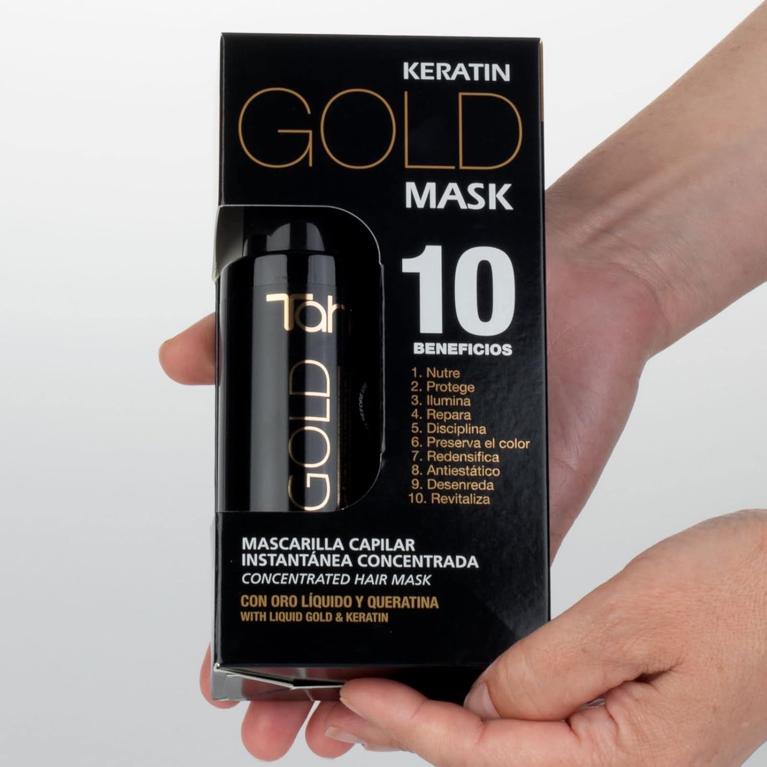 Keratin Gold Mask Mască de păr concentrată instant cu aur lichid și keratină,125 ml Masca de par Naty Shop