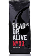 DEAD OR ALIVE Espresso No3 - Starke Espressobohnen 1kg - 100% Robusta - Kaffeebohnen für Kaffeevollautomat und Espressomaschine - Ganze Bohnen mit viel Koffein aus Italien - Café en grains