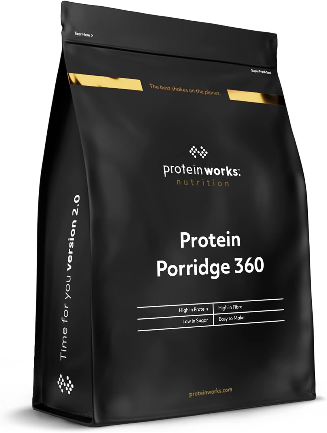 Protein Works - Protein Porridge 360 | Mit Zusätzlichen Vitaminen & Mineralien | Proteinreiches Frühstück | Kalorienarme Haferflocken | 13 Servings | Natürlich | 1Kg Cereale Naty Shop