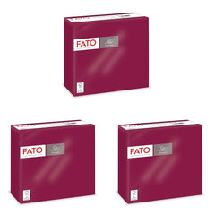 - Șervețele de hârtie de unică folosință, Softness And Softness, pachet de 40 șervețele, dimensiune 38X38, pliate 4 ori, 2 straturi, culoare Bordeaux, hârtie din celuloză pură 100%, certificată Fsc (pachet de 3)