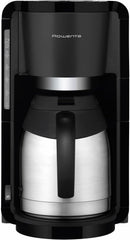 Rowenta Adagio Filter Machine à expresso, carafe thermique en acier inoxydable, garde le café chaud jusqu'à 4 heures, capacité de 10 à 15 tasses, capacité de 1,25 L, panier filtrant amovible, arrêt automatique, noir, CT3818